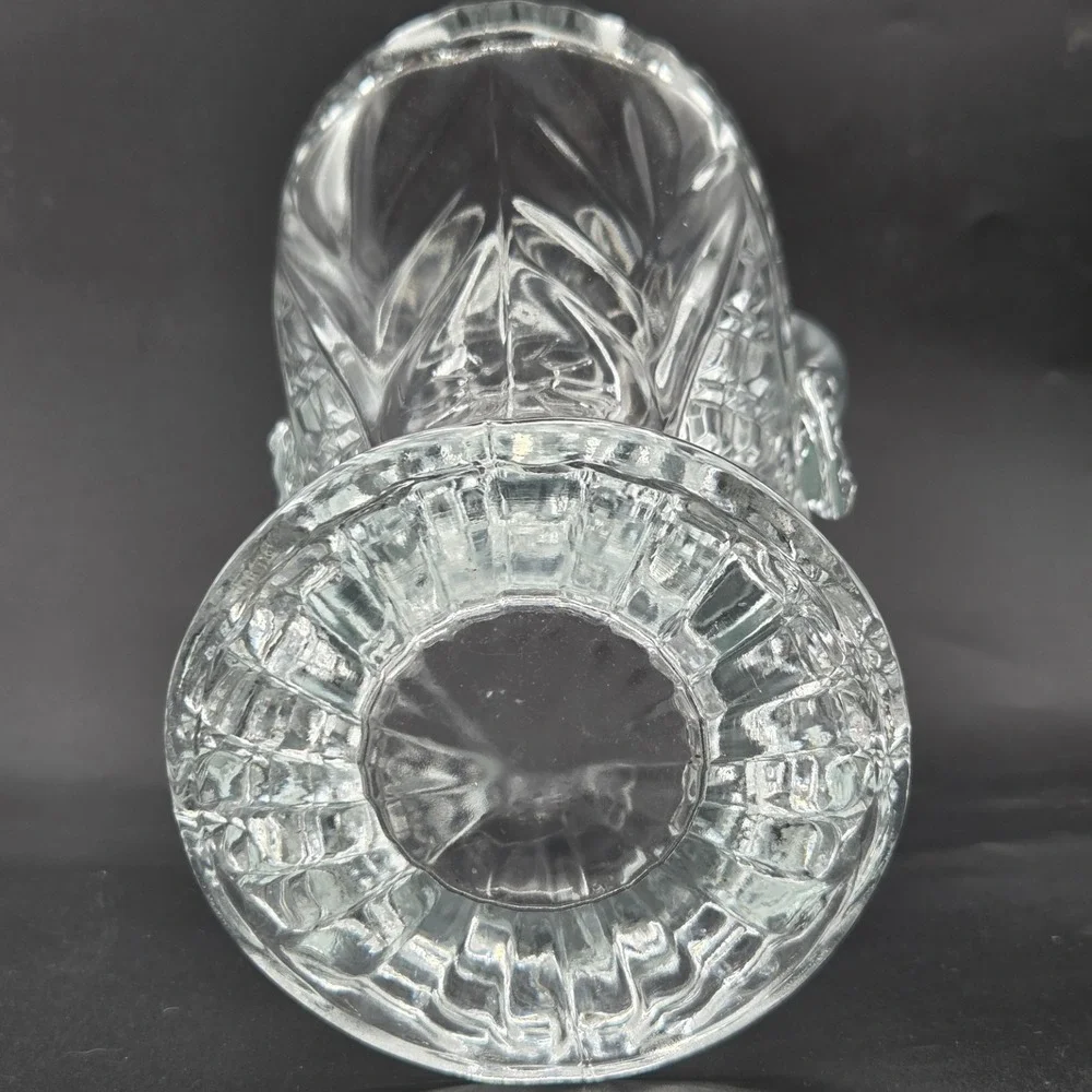 Princess House Cut Crystal Glass Basket With Handle - Germany